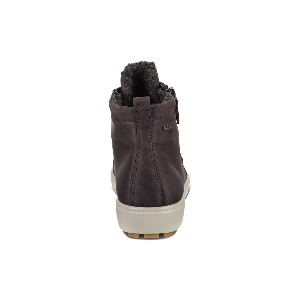 Womens Sneakers - ECCO Soft 7 Tred Gtx Hi - Dark Grey - 2734QLPDE